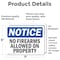 Signmission No Firearms Allowed On Property OSHA Notice Sign, Vinyl Decal, 7in W x 5in L, 2PK OS-2PACK-NS-D-57-L-16103 - alternate 6